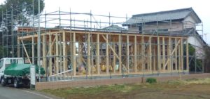 武藤邸上棟外観①