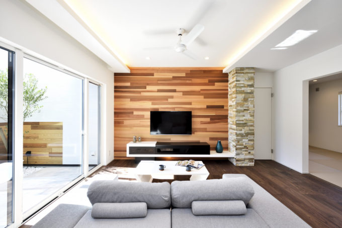 シブサワスタイル　リビング　和室　グリーンルーム