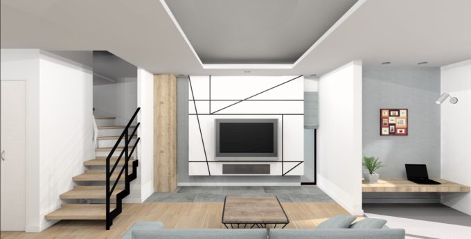 注文住宅　シブサワスタイル　リビング　シンプル