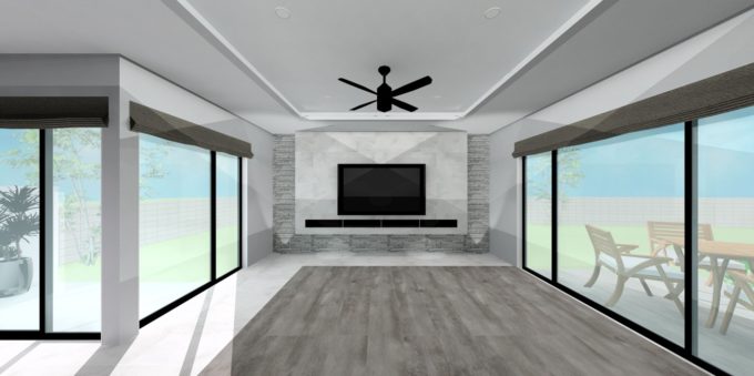 注文住宅　シブサワスタイル　リビング　リゾート