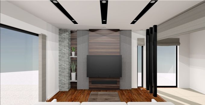 注文住宅　シブサワスタイル　リビング