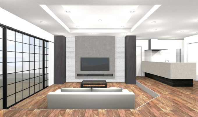 注文住宅　シブサワスタイル　リビング