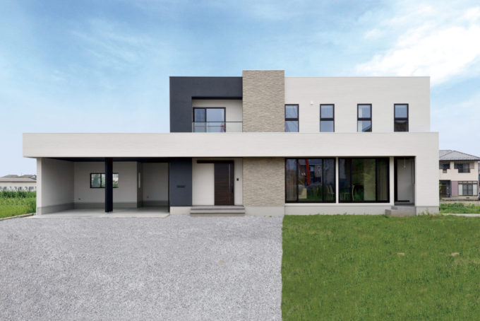 ガレージハウス　外観　シブサワスタイル