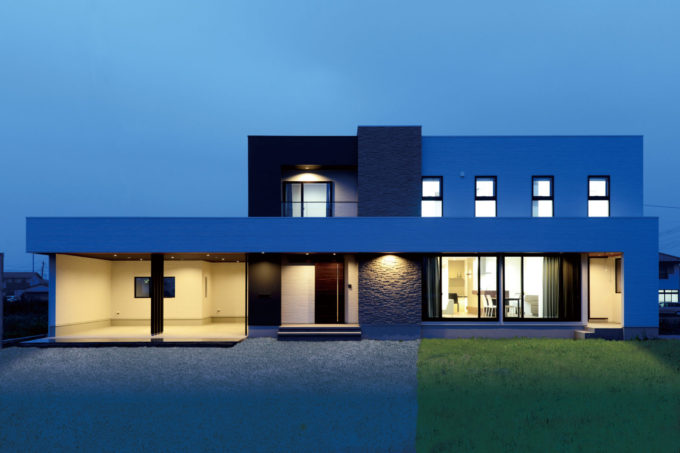 ガレージハウス　外観　シブサワスタイル