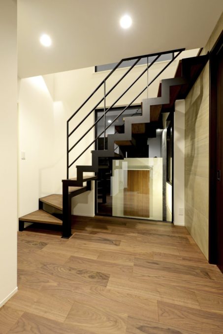 ホール階段　鉄骨階段　スケルトン階段　シブサワスタイル