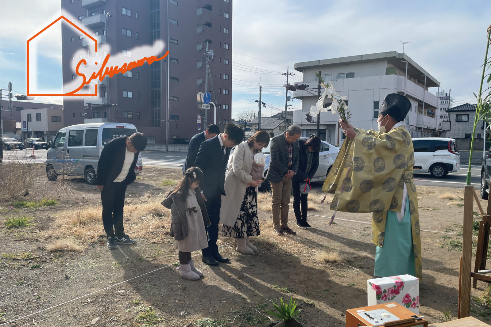 前橋市　グレーベースのシンプル×ホテルライクハウス　地鎮祭