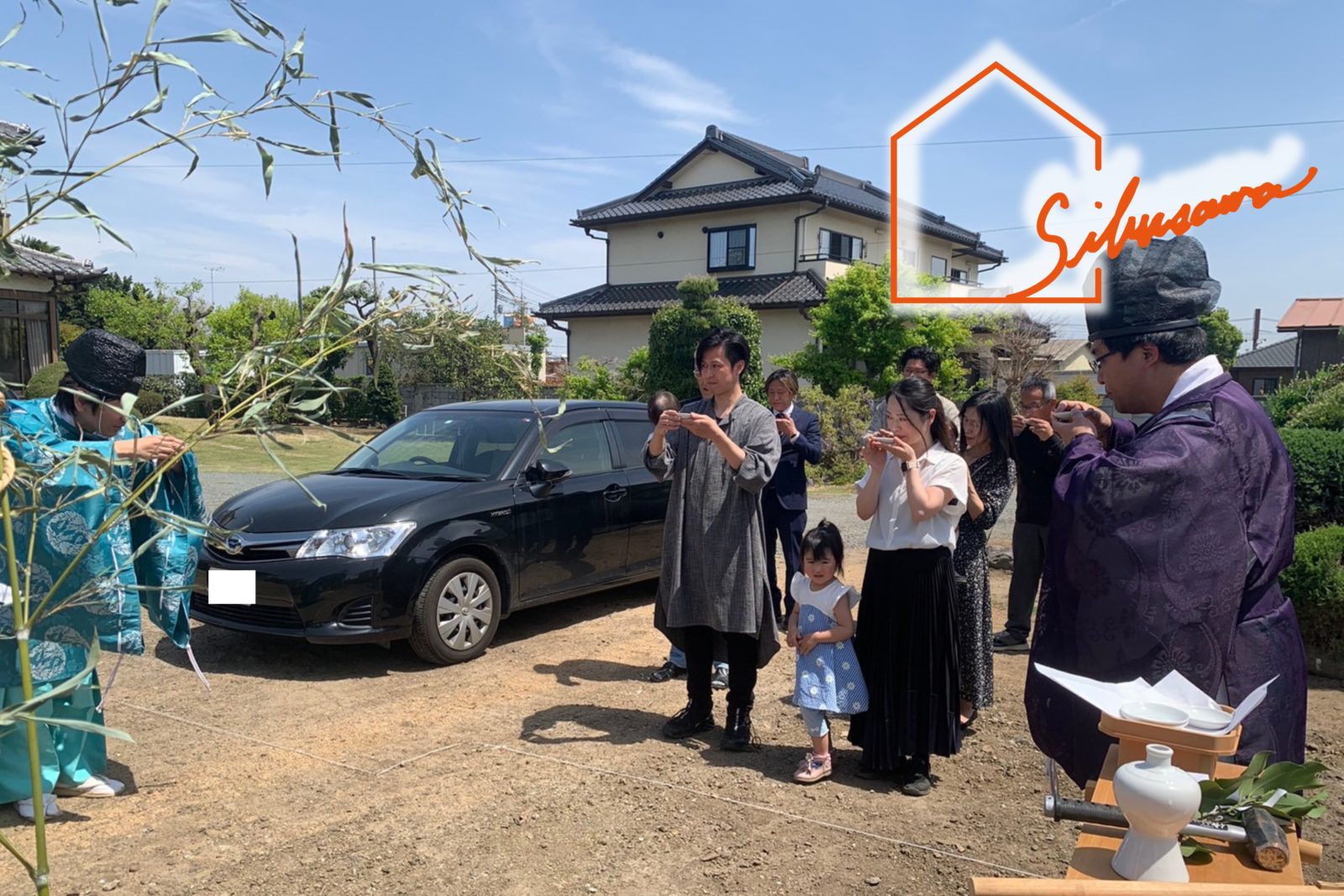 太田市　大人シックなナチュラルグレー×モダンハウス　地鎮祭