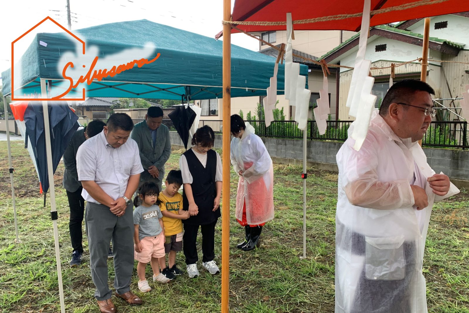 邑楽郡　ブラックベースのナチュラルモダンハウス　地鎮祭